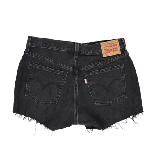 Levi's 501 Women's Black Denim Cut-Off Shorts Size 28W 100% Cotton Vintage