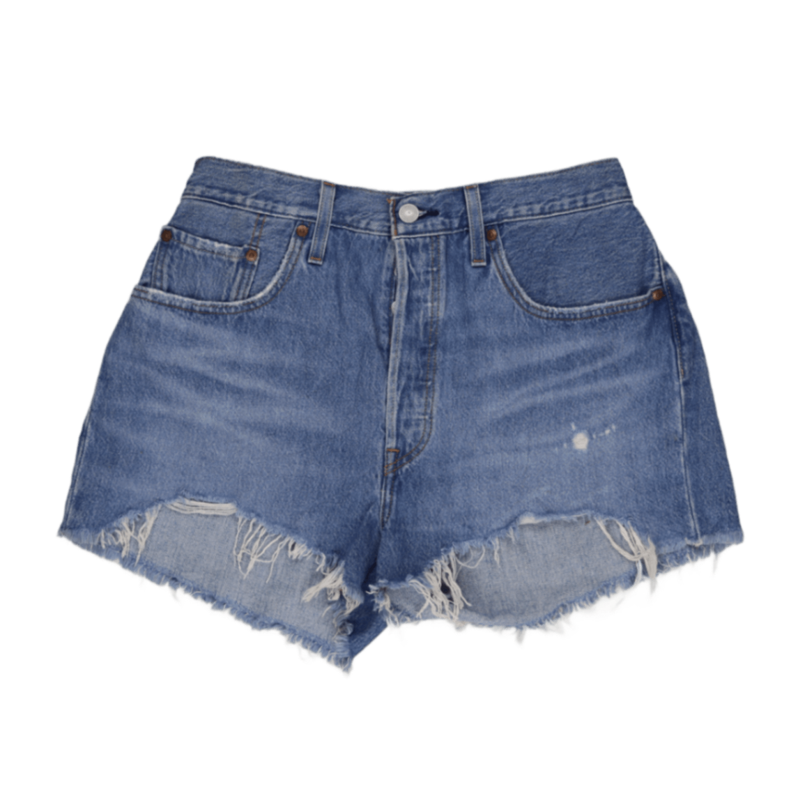 Levi's 501 Womens High Rise Vintage Blue Denim Shorts W32 100 Cotton