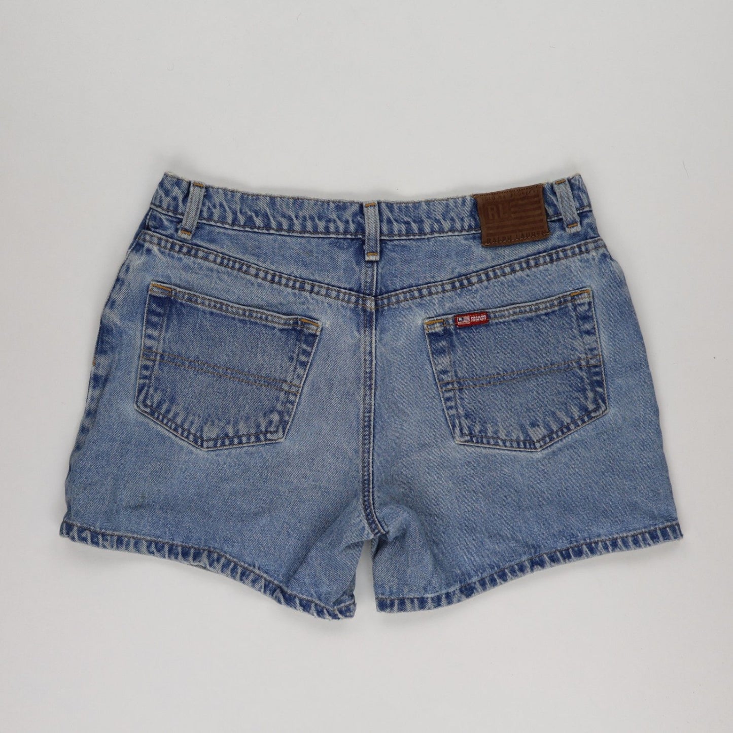Ralph Lauren Vintage Denim Shorts Mid Blue W34 100 Percent Cotton
