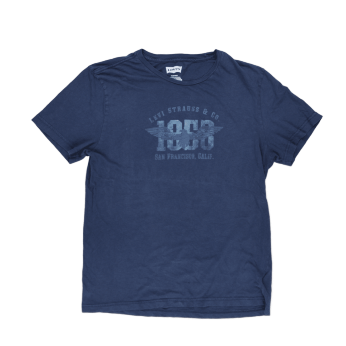 Levi's Men's Vintage Graphic T-Shirt Blue Size M 100% Cotton Crew Neck