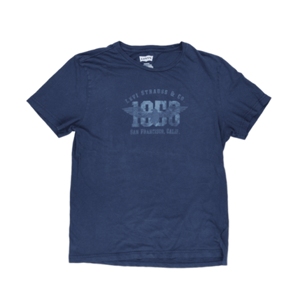 Levi's Men's Vintage Graphic T-Shirt Blue Size M 100% Cotton Crew Neck