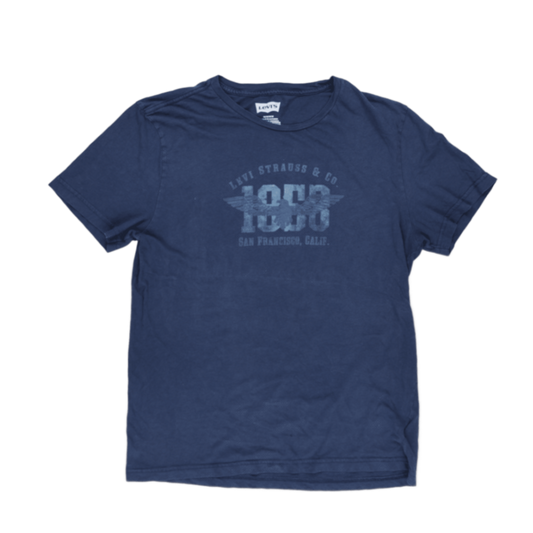 Levi's Men's Vintage Graphic T-Shirt Blue Size M 100% Cotton Crew Neck