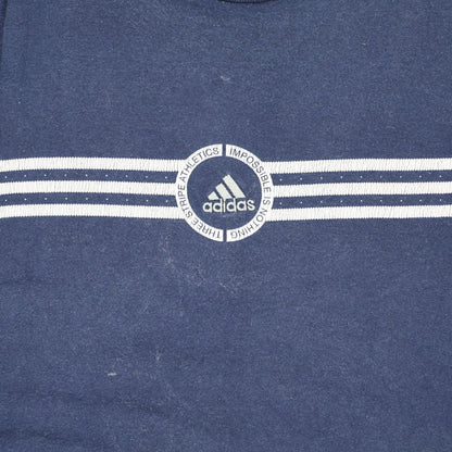 Adidas Navy Blue Long Sleeve Crew Neck T-Shirt 2XL 100 Cotton
