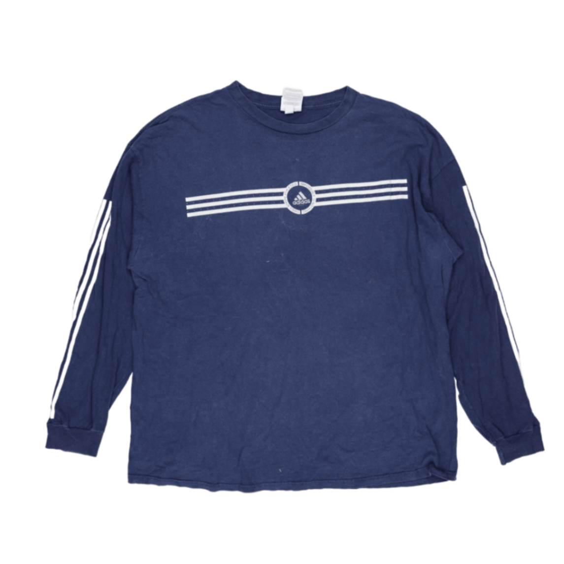 Adidas Navy Blue Long Sleeve Crew Neck T-Shirt 2XL 100 Cotton