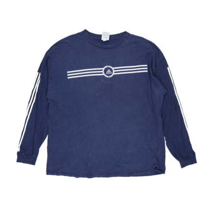 Adidas Navy Blue Long Sleeve Crew Neck T-Shirt 2XL 100 Cotton