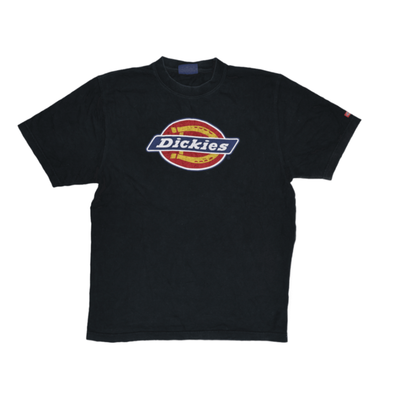 Dickies Vintage Black Classic T-Shirt Large Cotton Crew Neck Mens