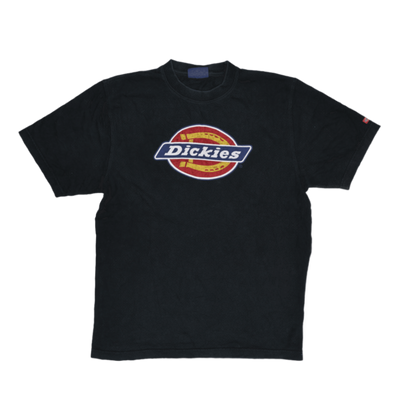 Dickies Vintage Black Classic T-Shirt Large Cotton Crew Neck Mens