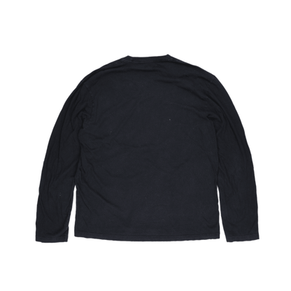 Nautica Men's Black Long Sleeve T-Shirt XL 100% Cotton Crew Neck Casual