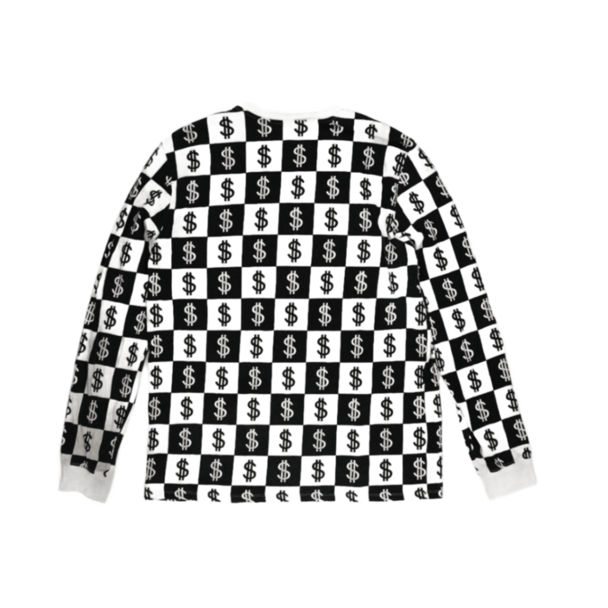 Nike Dollar Sign Print Graphic Sweatshirt Black White XL Cotton Crew Neck