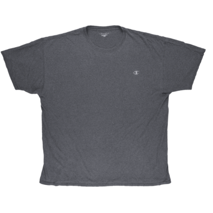 Champion Grey Crew Neck T-Shirt XXL Cotton Short Sleeve Casual Men's Clothing
