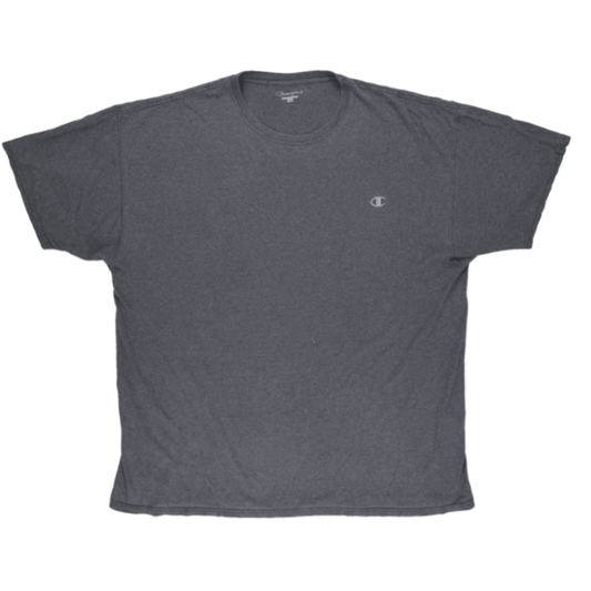 Champion Grey Crew Neck T-Shirt XXL Cotton Short Sleeve Casual Men's Clothing