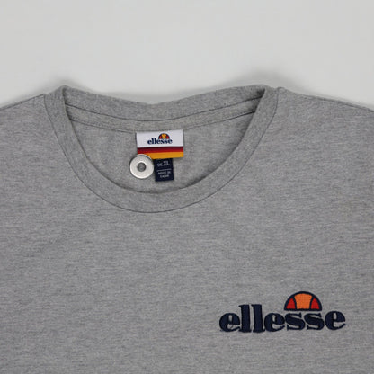 Ellesse Grey Cotton Crew Neck T-Shirt XL Size Men's Casual Shirt