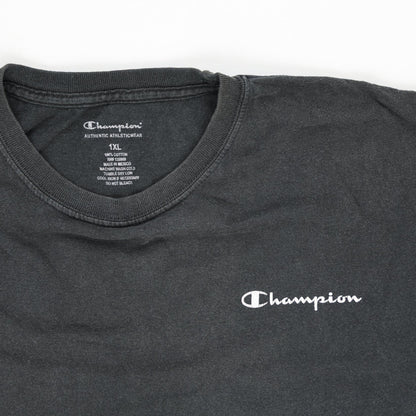 Champion Authentic Athleticwear Black Cotton T-Shirt XL Mens Crew Neck