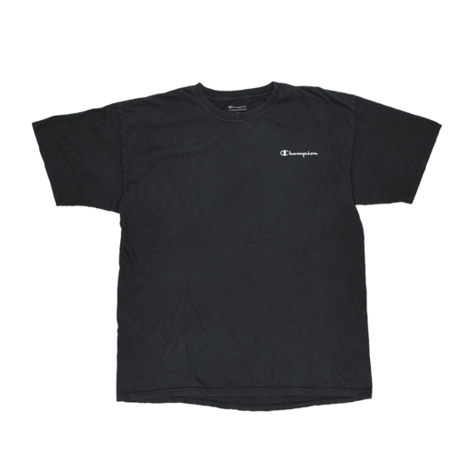 Champion Authentic Athleticwear Black Cotton T-Shirt XL Mens Crew Neck