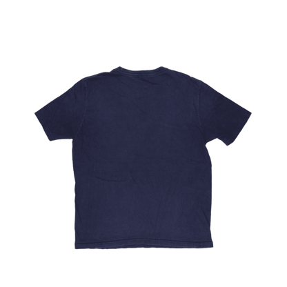 Nike Navy Graphic Print T-Shirt Large Cotton Blend Crew Neck Vintage