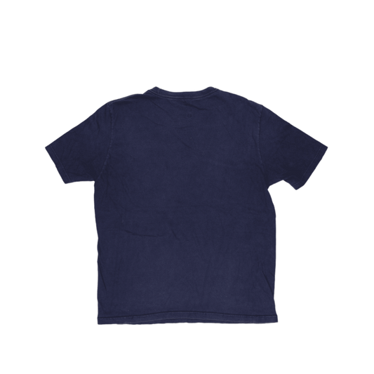 Nike Navy Graphic Print T-Shirt Large Cotton Blend Crew Neck Vintage
