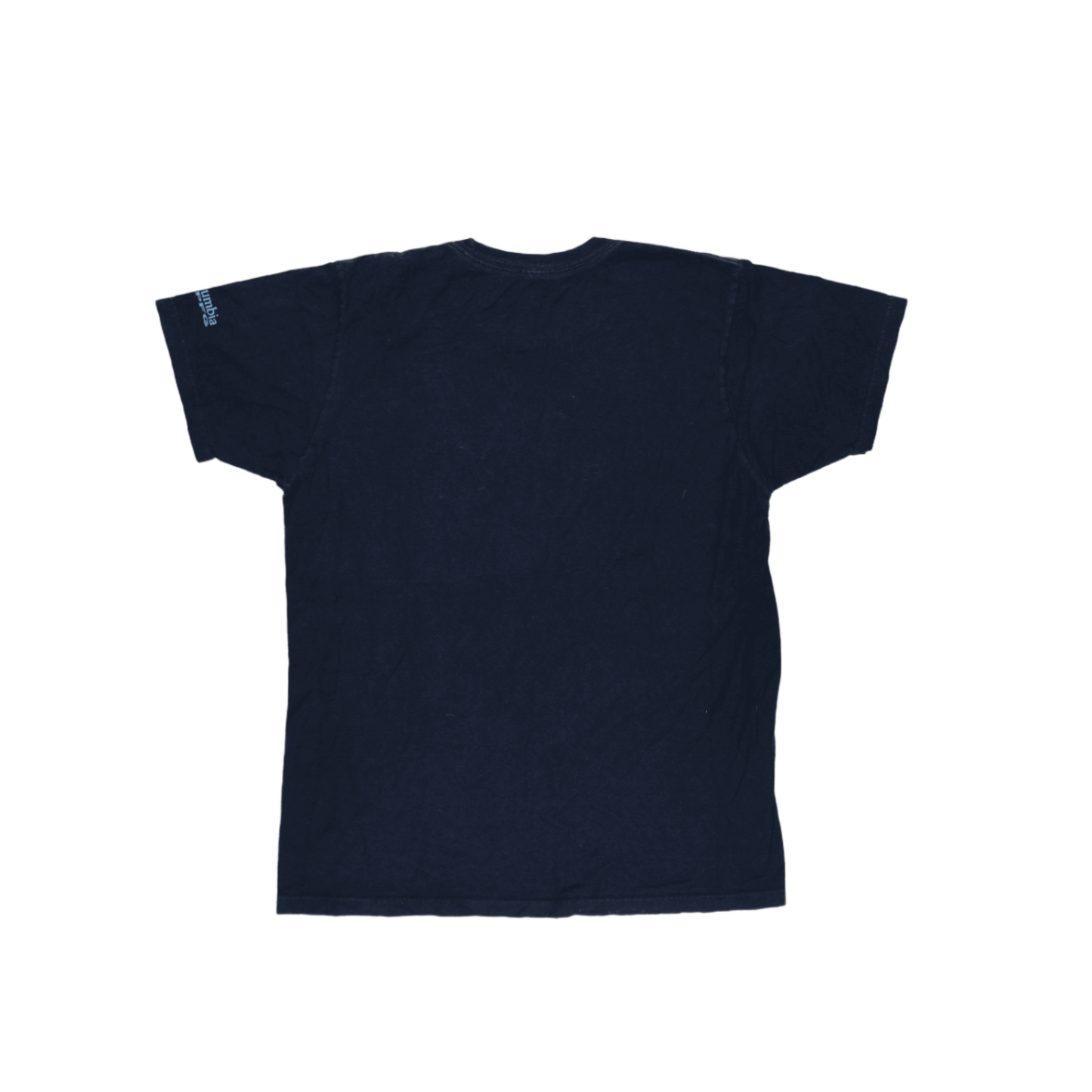 Columbia PFG Navy Fish Graphic T-shirt Men's Medium 100% Cotton Crew Neck