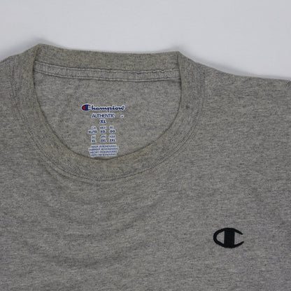 Champion Men's Grey Cotton T-Shirt XL Classic Crew Neck