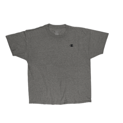 Champion Men's Grey Cotton T-Shirt XL Classic Crew Neck