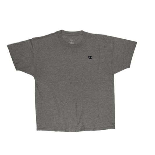 Champion Men's Grey Cotton T-Shirt XL Classic Crew Neck