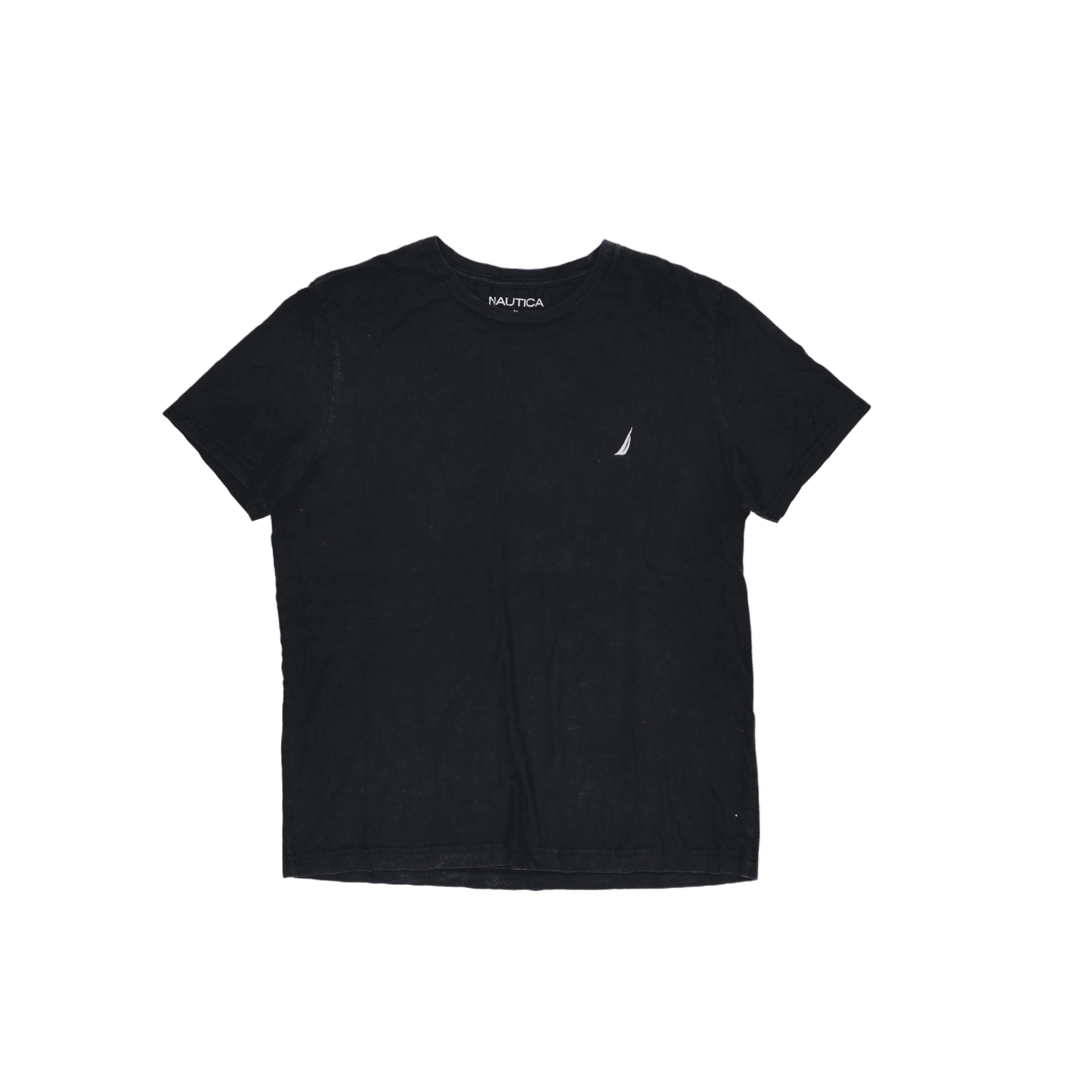 Nautica Black Cotton Short Sleeve T-Shirt for Men Size Medium
