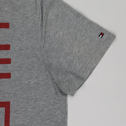 Tommy Hilfiger Grey Cotton Crew Neck T-Shirt Large
