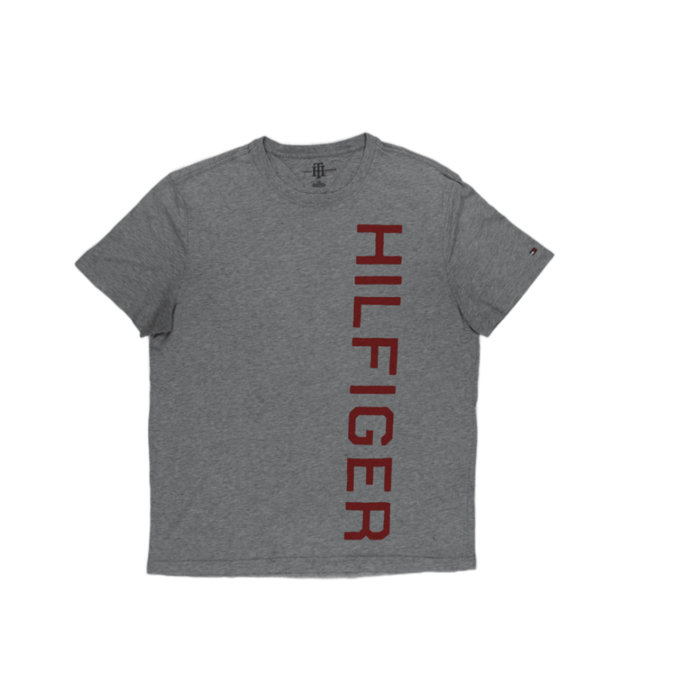 Tommy Hilfiger Grey Cotton Crew Neck T-Shirt Large