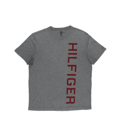 Tommy Hilfiger Grey Cotton Crew Neck T-Shirt Large