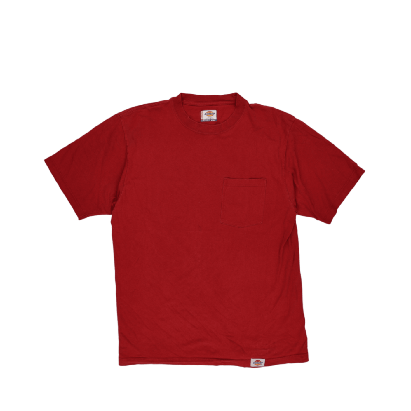 Dickies Red Cotton T-Shirt Medium Crew Neck Casual Mens Shirt