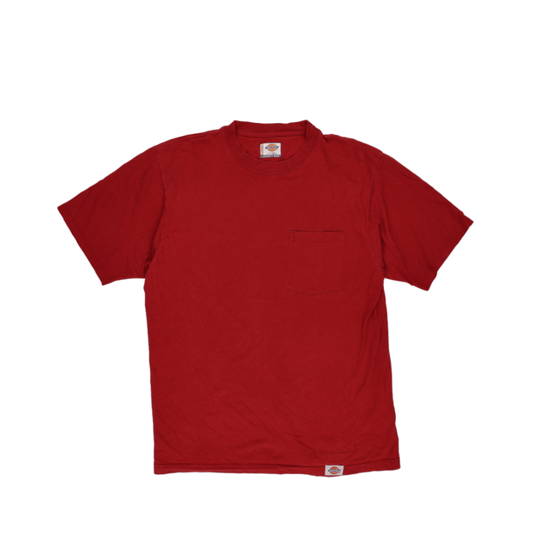 Dickies Red Cotton T-Shirt Medium Crew Neck Casual Mens Shirt