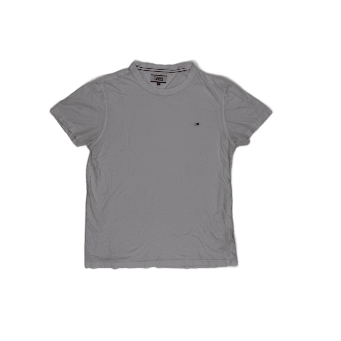 Tommy Jeans White Cotton Crew Neck T-Shirt Size M