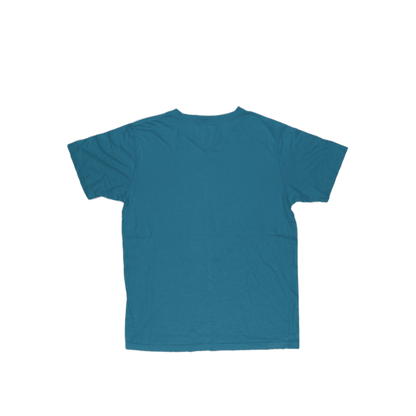 Tommy Hilfiger Blue V Neck Cotton Logo T Shirt Large Mens