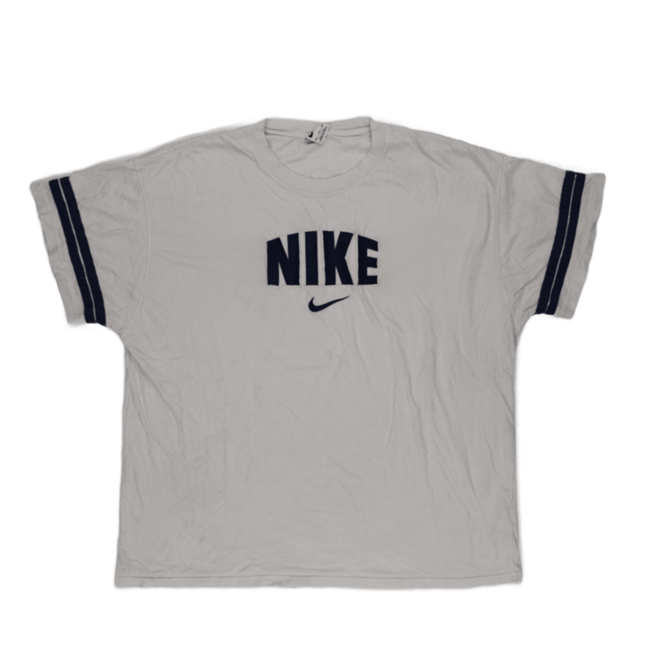Nike Collegiate Logo T-Shirt White XXL 100% Cotton Vintage Crew Neck Men's