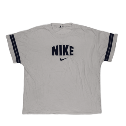Nike Collegiate Logo T-Shirt White XXL 100% Cotton Vintage Crew Neck Men's