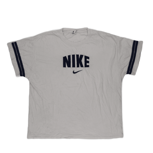 Nike Collegiate Logo T-Shirt White XXL 100% Cotton Vintage Crew Neck Men's