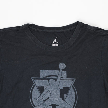 Jordan Black Graphic Logo T-Shirt Men's Small Cotton Crew Neck