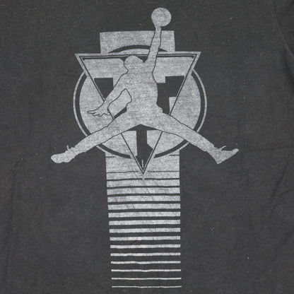 Jordan Black Graphic Logo T-Shirt Men's Small Cotton Crew Neck