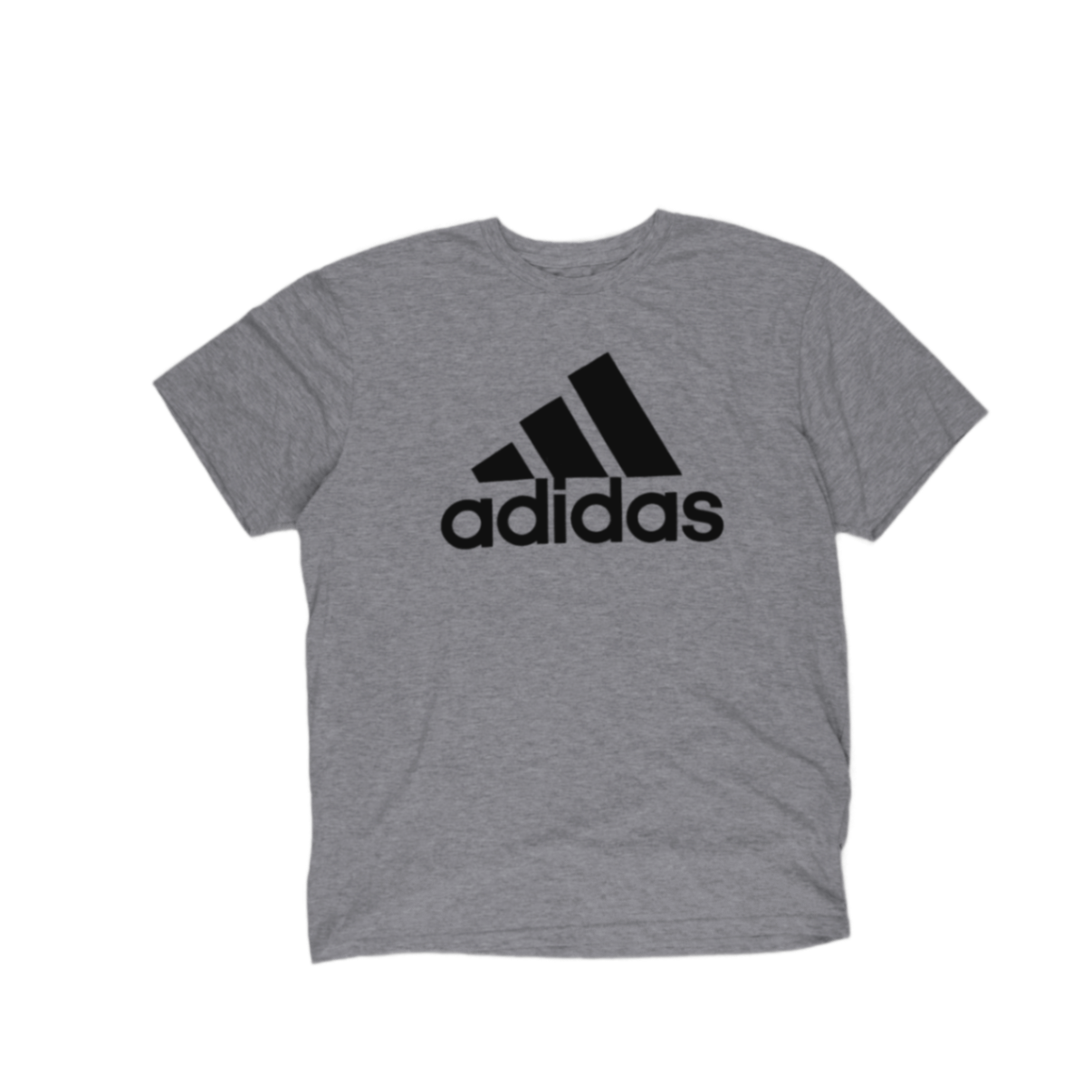 Adidas Classic Grey Logo T-shirt XL Cotton Blend Crew Neck Casual Men's Clothing