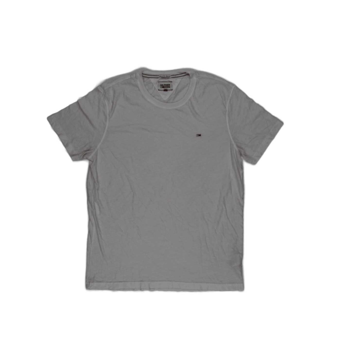 Hilfiger Denim Men's White Crew Neck Cotton T-Shirt Size Medium
