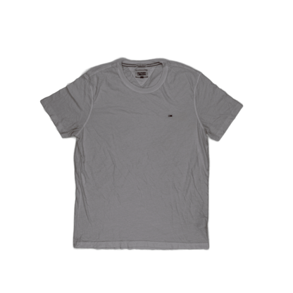 Hilfiger Denim Men's White Crew Neck Cotton T-Shirt Size Medium