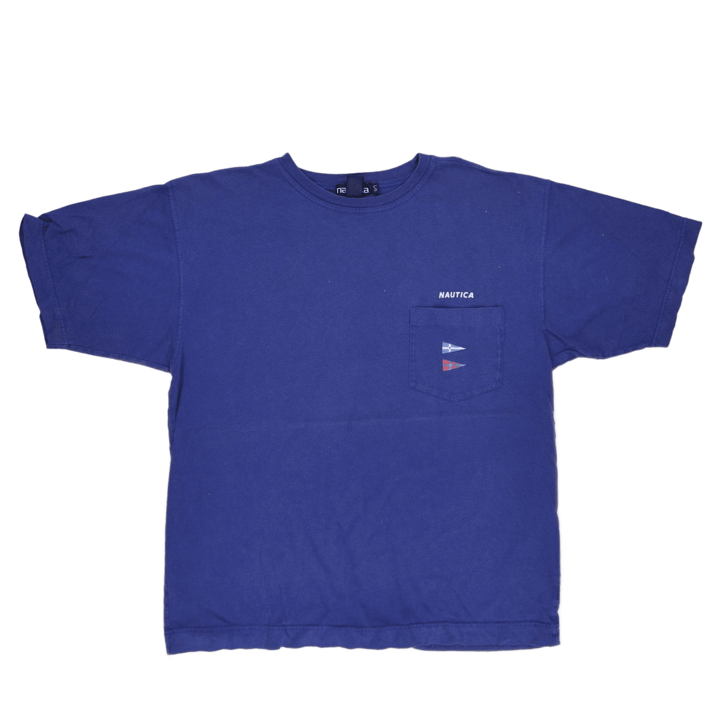 Nautica Vintage J-Class Racing Blue Graphic T-Shirt Men's Large Cotton Crew Neck