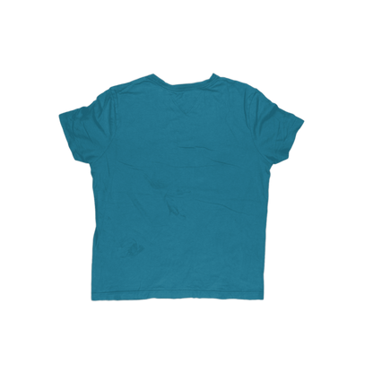 Tommy Hilfiger Blue Graphic Logo T-Shirt Men's Medium Cotton Crew Neck