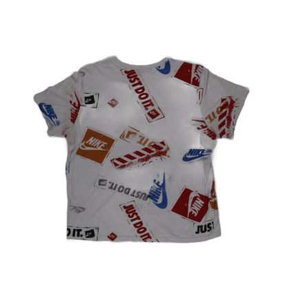 Nike Just Do It Graphic T-Shirt White Multicolour Unisex Size Small Cotton