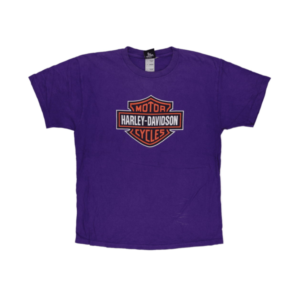 Harley-Davidson Vintage Mardi Gras T-Shirt Purple Large Cotton Graphic Tee Crew Neck