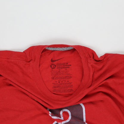 Nike Red Graphic T-Shirt XL Vintage Cotton Crew Neck Men's Clothing