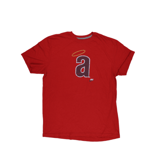 Nike Red Graphic T-Shirt XL Vintage Cotton Crew Neck Men's Clothing