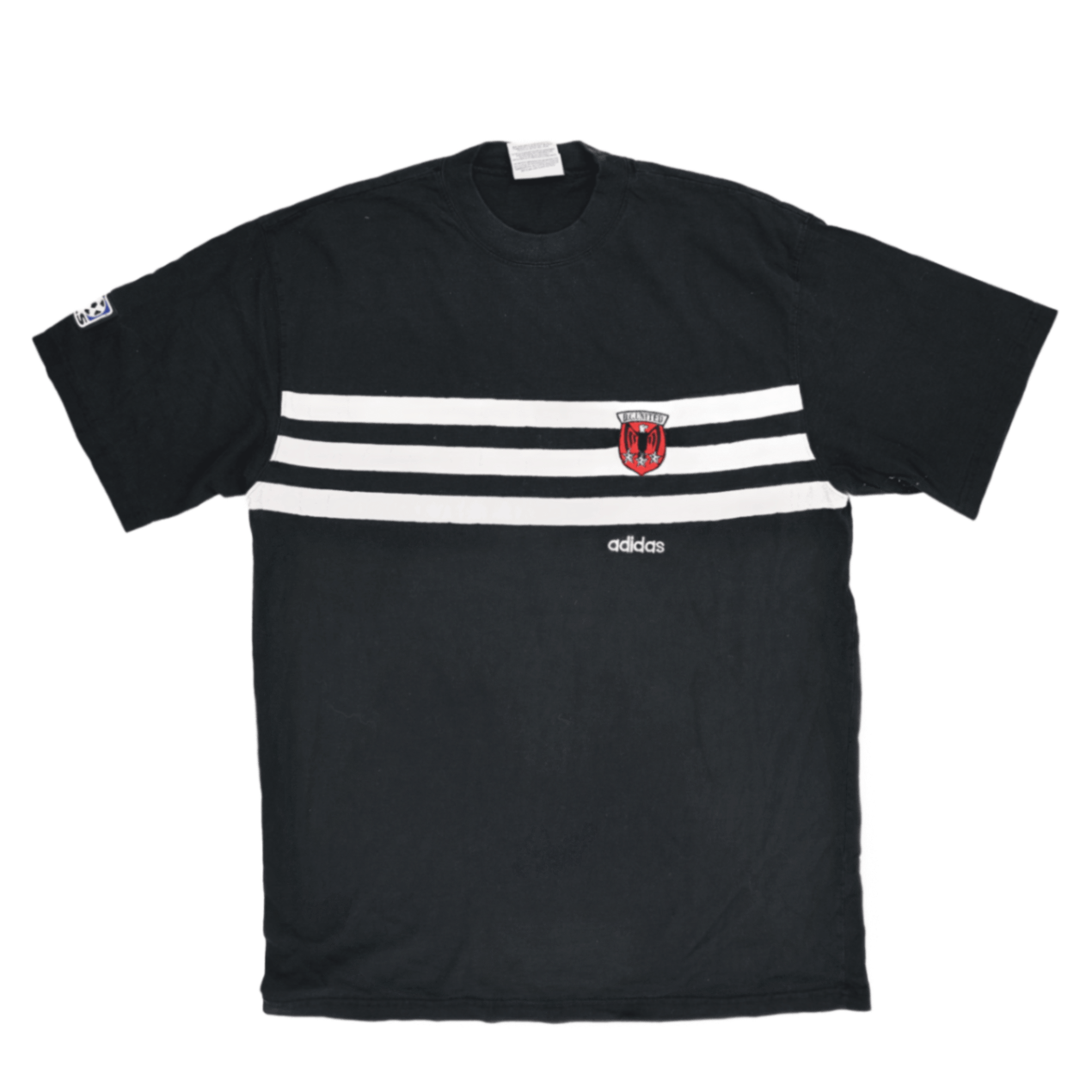 adidas D.C. United Vintage Football T-shirt Black XL 100% Cotton