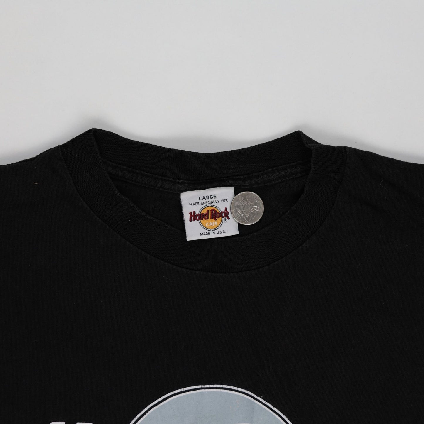 Hard Rock Cafe Vintage Black T-Shirt Large Cotton Short Sleeve Graphic Tee