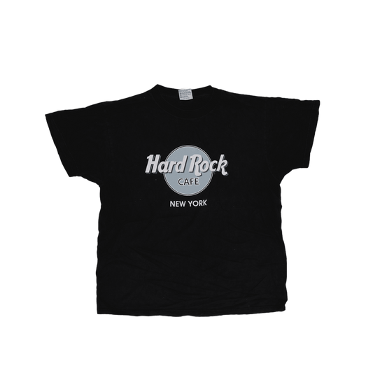 Hard Rock Cafe Vintage Black T-Shirt Large Cotton Short Sleeve Graphic Tee