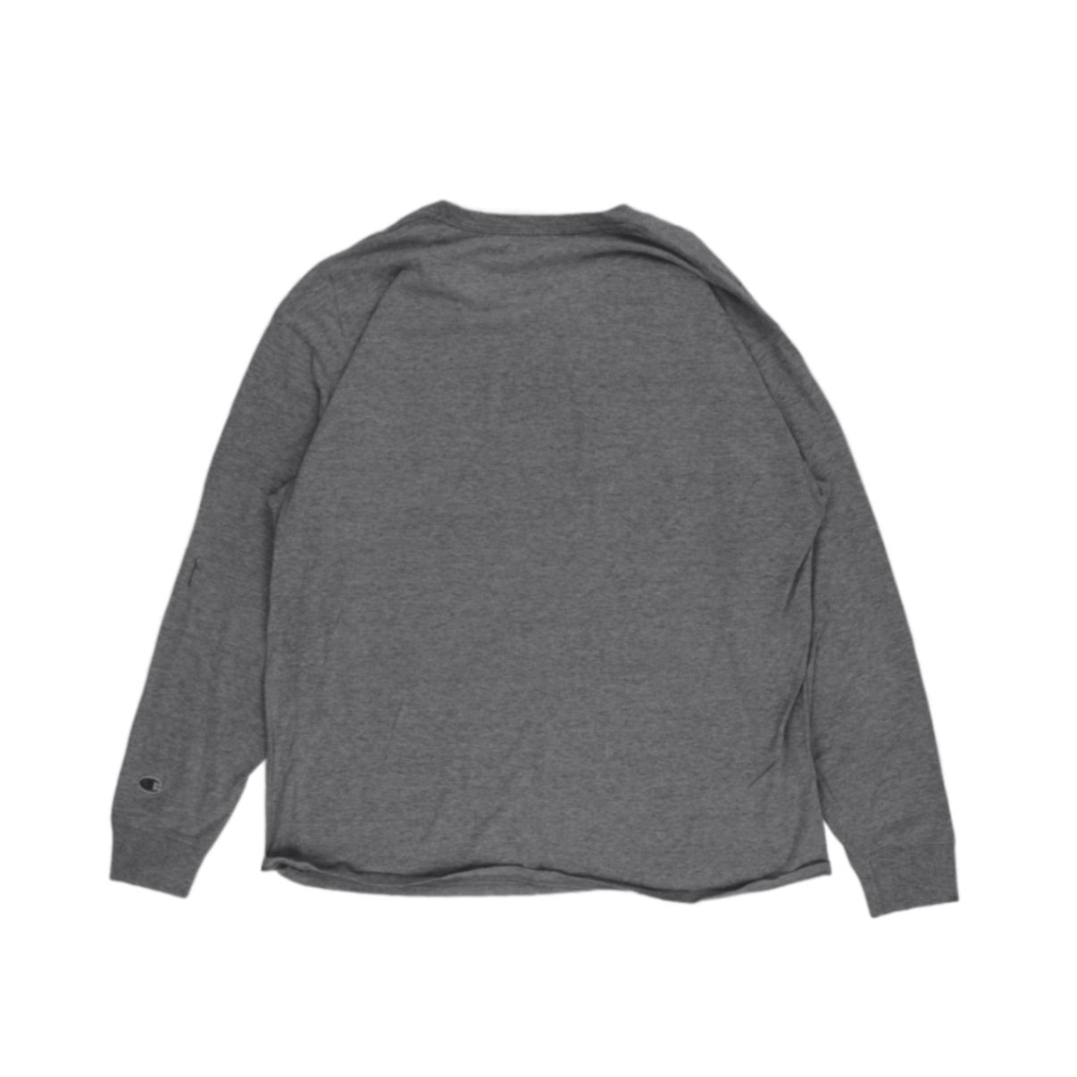 Champion Grey Long Sleeve T-Shirt XL Cotton Blend Crew Neck Casual